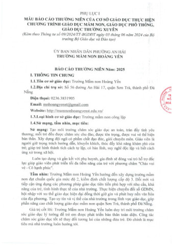 Báo cáo thường niên năm 2025