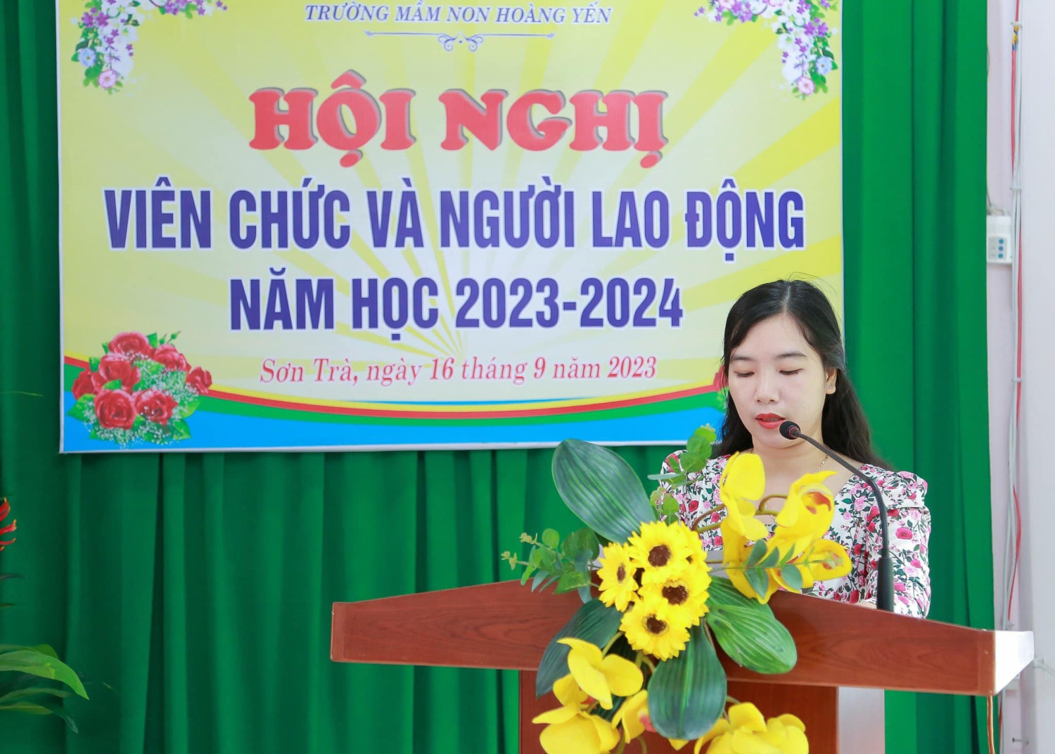 Trường mầm non Hoàng Yến Long trọng tổ chức hội nghị viên chức và người lao động